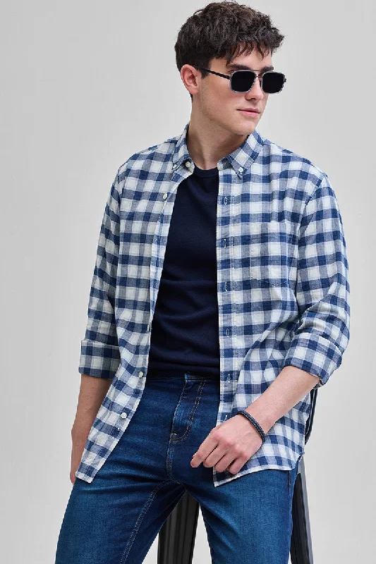 Blue Checks Slim Fit Shirt