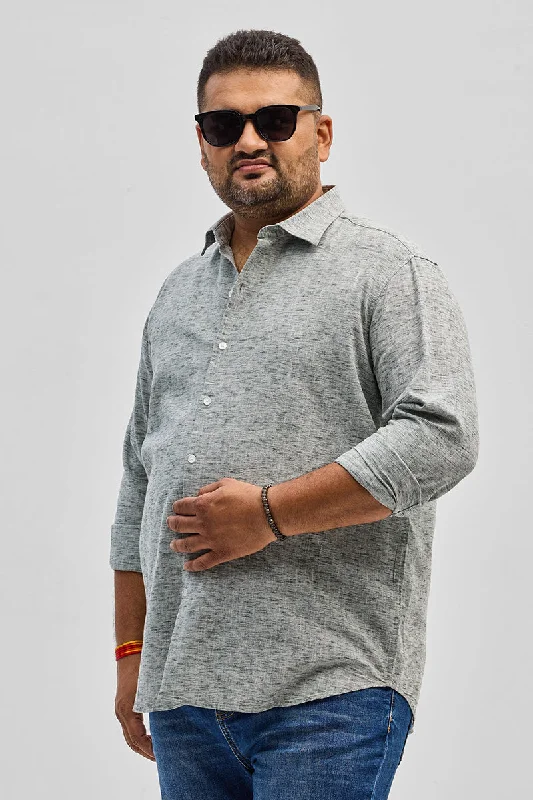 Grey Linen Blend Shirt