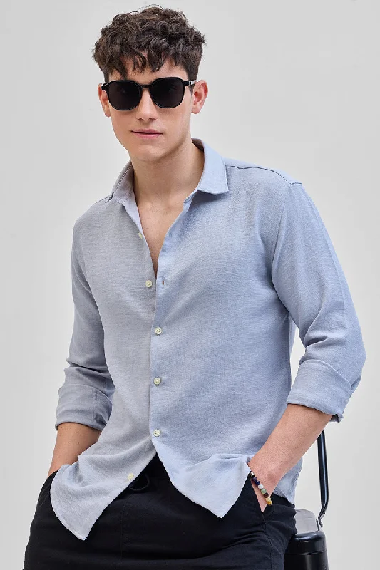 Light Blue Textured Shirt