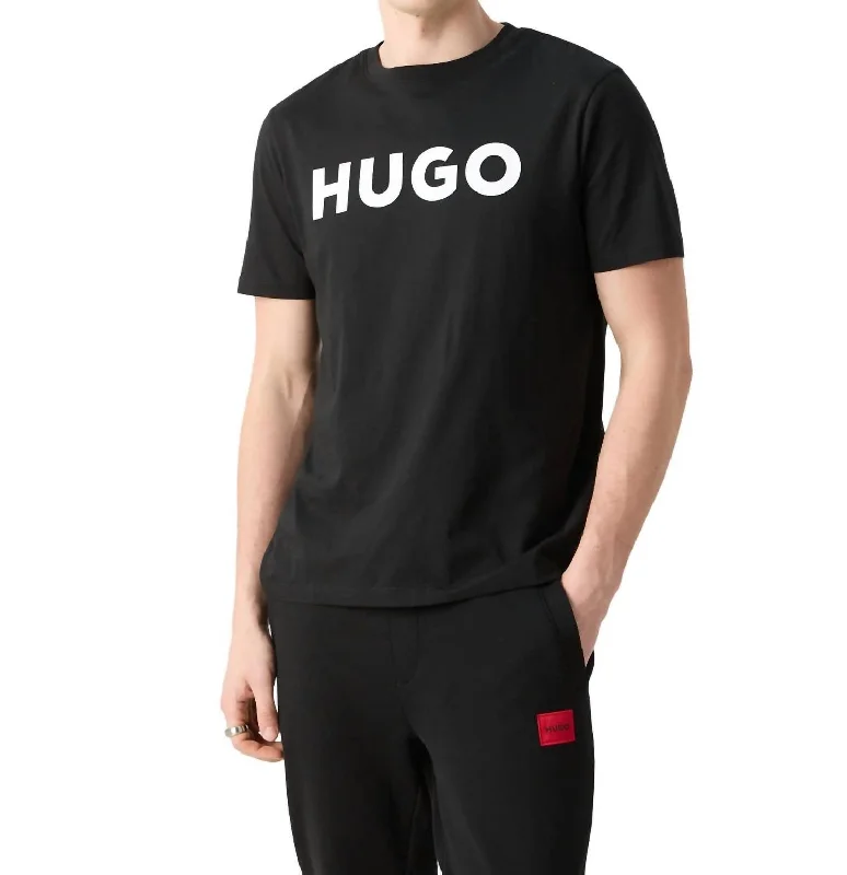 Cotton Jersey Regular Fit T-Shirt In Smooth Black