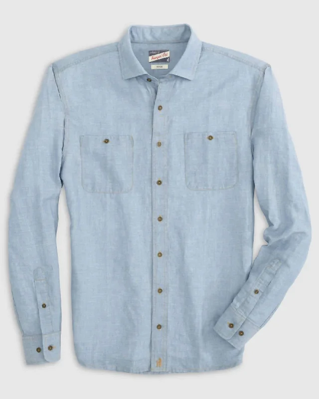 Morgan Button Down Shirt In Chambray