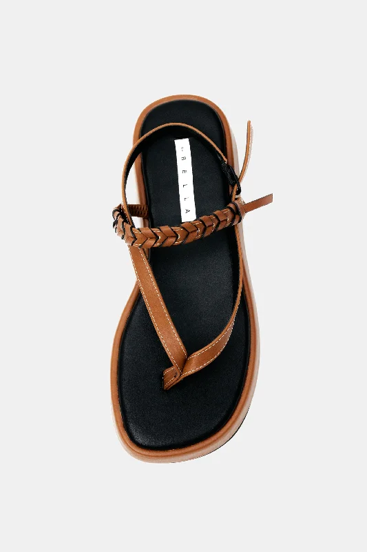 Braided Thong Sandals, Cider