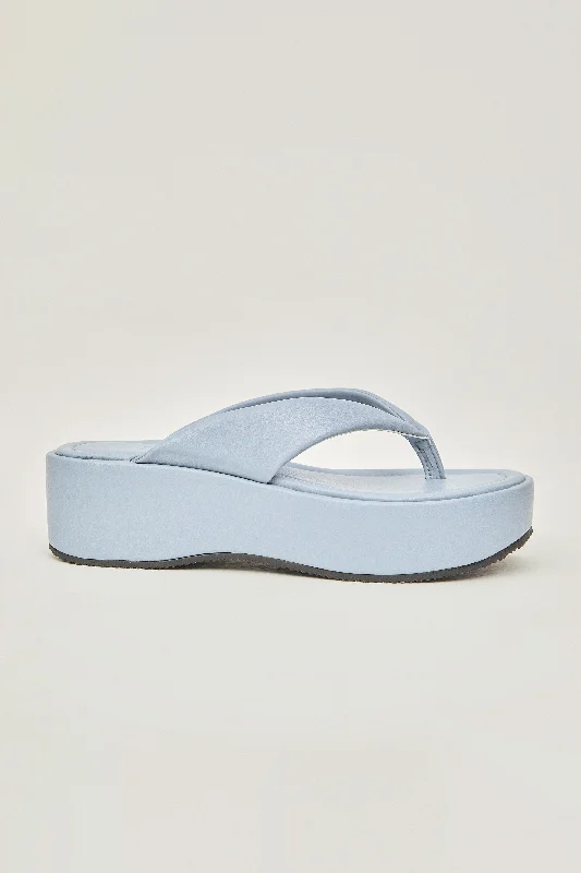 Padded Thong Platform Sandals, Powder Blue