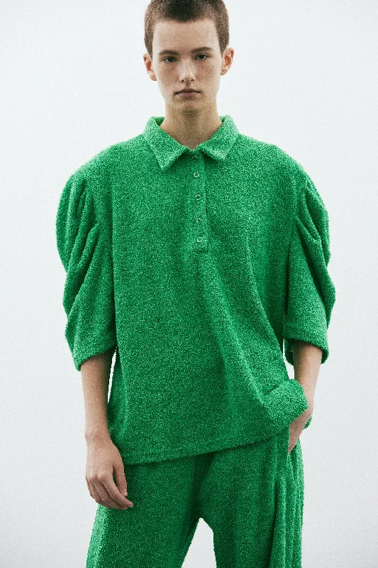 Terrycloth Sport Polo, Kelly Green